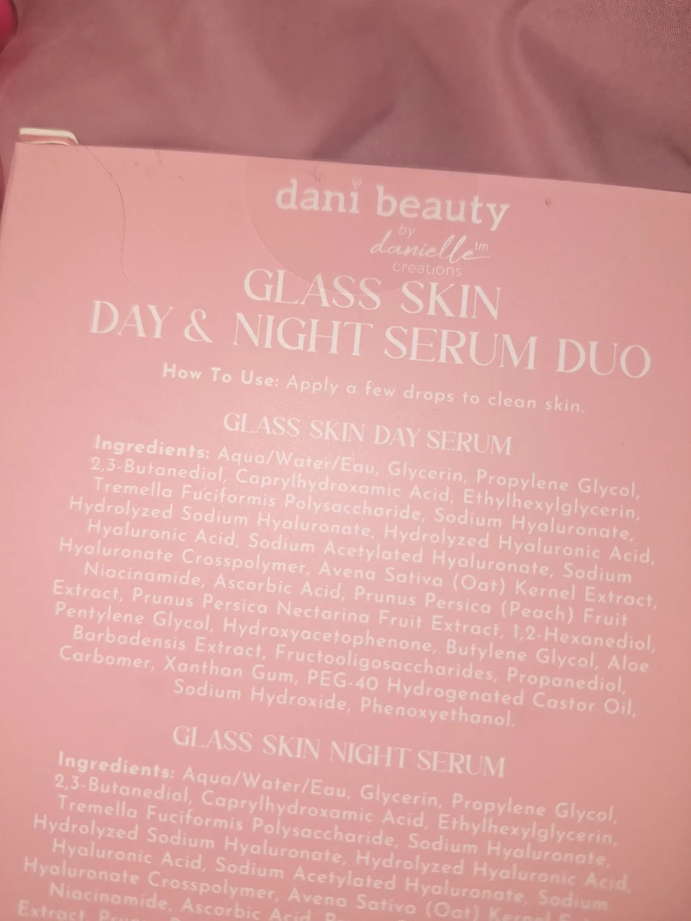 Pink Glass Skin Day & Night Serum Duo with Pink Cleanser
